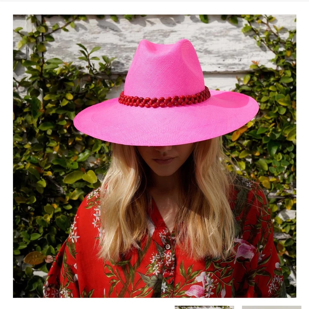 Artesano luminescent pink sombrero hat